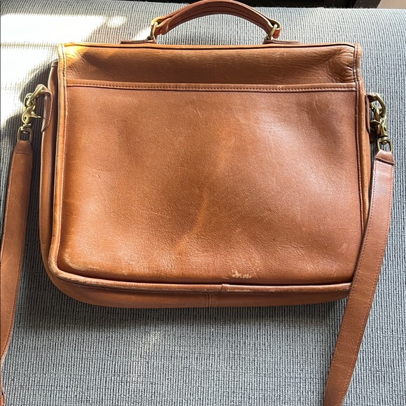 Coach Vintage Classic Brown Leather Menssenger Bag Laptop Bag - Picture 4 of 7